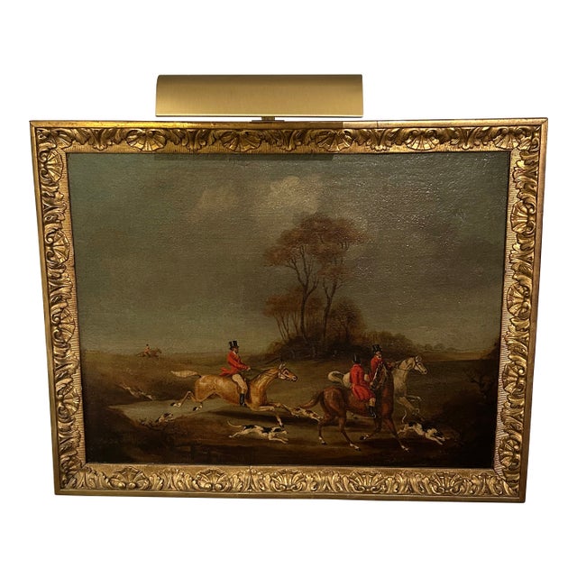 Vintage Hunt Scene Paintings - A Pair For Sale