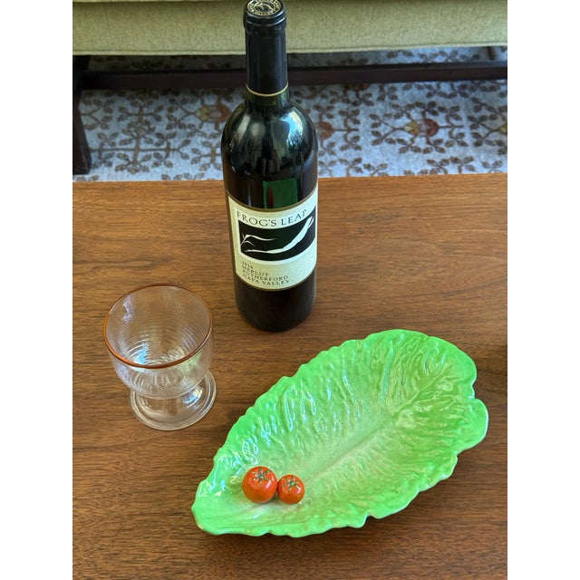 Vintage Carlton Ware Lettuce Leaf Dish With Tomatoes For Sale - Image 9 of 9