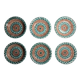 Robert Picault Set of 6 Shallow Bowl Plates For Sale