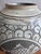 Ceramic Korean Buncheong Style Stoneware Vase | Fully Hand-Incised Cloud Scroll Carp Medallion | Moon Jar Form | Korean Character Mark For Sale - Image 7 of 12