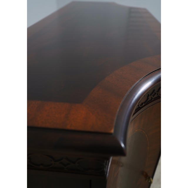 Brown Henkel Harris Mahogany Inlaid Four Door Server Credenza For Sale - Image 8 of 18