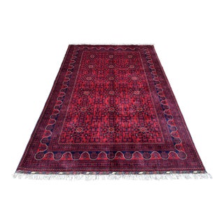 Afghan Turkmen Khal Mohammadi Hand-Knotted Wool Rug, 10' X 6'6" For Sale