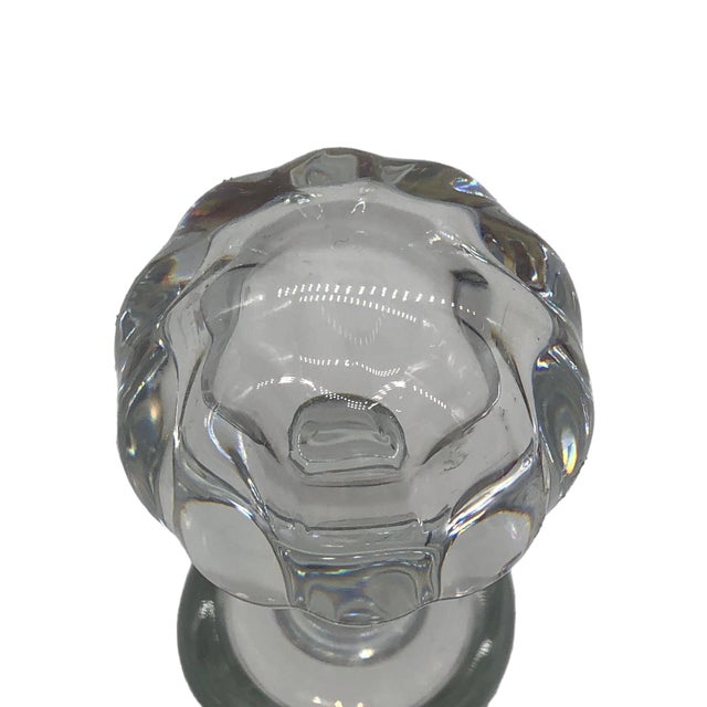 1980s Baccarat Vintage Crystal Montaigne Optic Decanter With Stopper - Etched Logo From France For Sale - Image 5 of 10