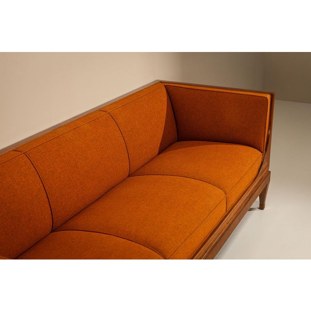 Brown Box Sofa in Mahogany by Frits Henningsen, Denmark, 1940s For Sale - Image 8 of 13