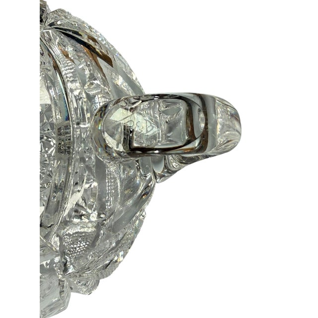 American Antique Crystal Pitkin & Brooks Sugar Bowl American Brilliant Period For Sale - Image 3 of 10