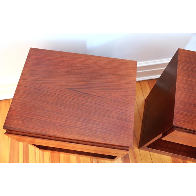 Danish Modern Two Drawer Nightstands by Arne Wahl Iversen for Vinde Møbelfabrik - Pair For Sale In Richmond - Image 6 of 14