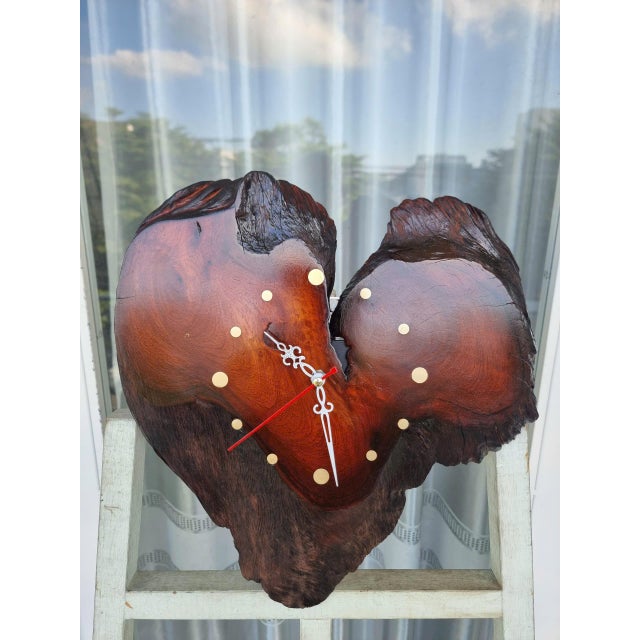2020s Orbit & Love – One-of-a-Kind Handcrafted Driftwood Clock Duo For Sale - Image 4 of 18