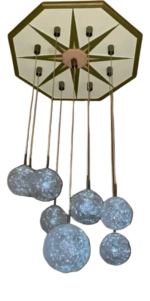Large Mid-Century Cascading Pendant Lamp from Hillebrand, 1960s