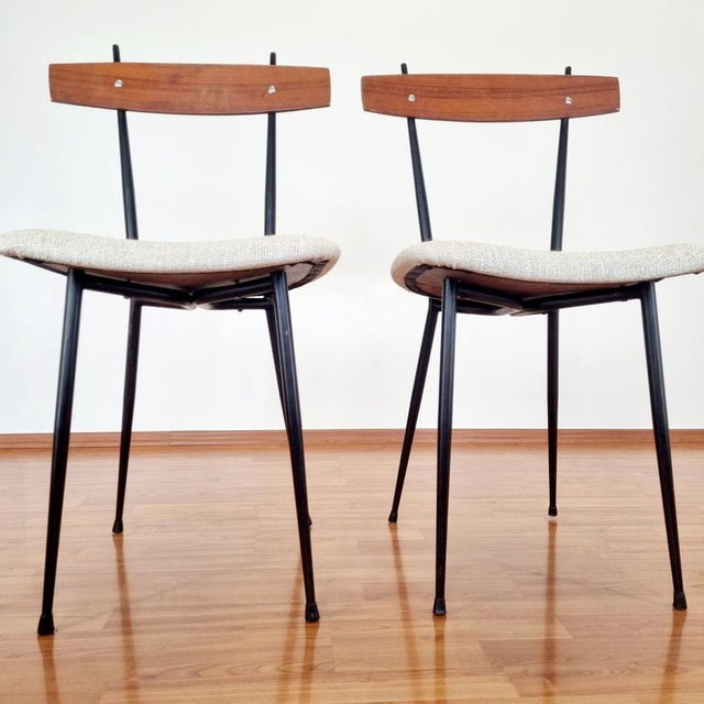 Black Set of Mid-Century Dining Chairs, Italy, 1960s For Sale - Image 8 of 10
