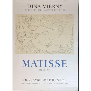Matisse Drawings Exhibition Lithograph by Mourlot, 1970 For Sale