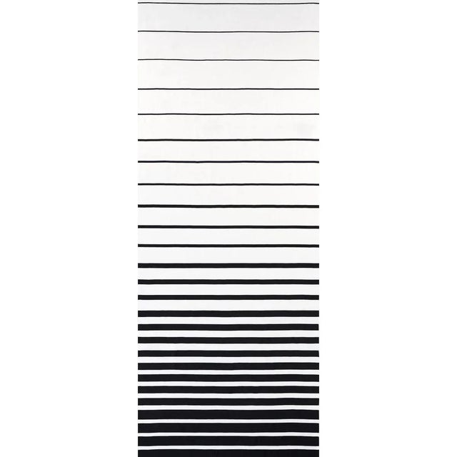 Schumacher X Miles Redd Ribbon Applique Fabric in Black on Ivory For Sale