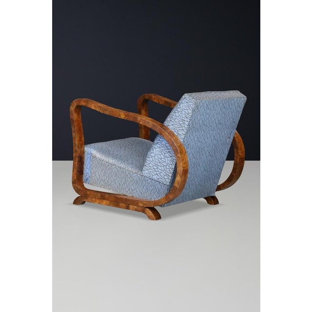 Art Deco Burl Wood Sculptural Club Chair, Italy, 1930s For Sale - Image 12 of 16