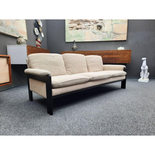 Mid-Century Sofa in Beech and Wool, 1960s For Sale - Image 4 of 12
