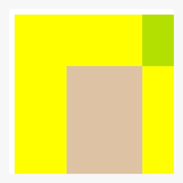 Two Toned Interactions, Lime Fine Art Print 46" X 46" by Liz Roache For Sale - Image 4 of 6