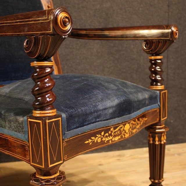 Wood 19th Century French Armchairs, 1830s, Set of 2 For Sale - Image 7 of 15