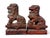 Pair of Carved Wood Chinese Foo Lions, 10" Tall, 20th Century For Sale In San Diego - Image 6 of 12
