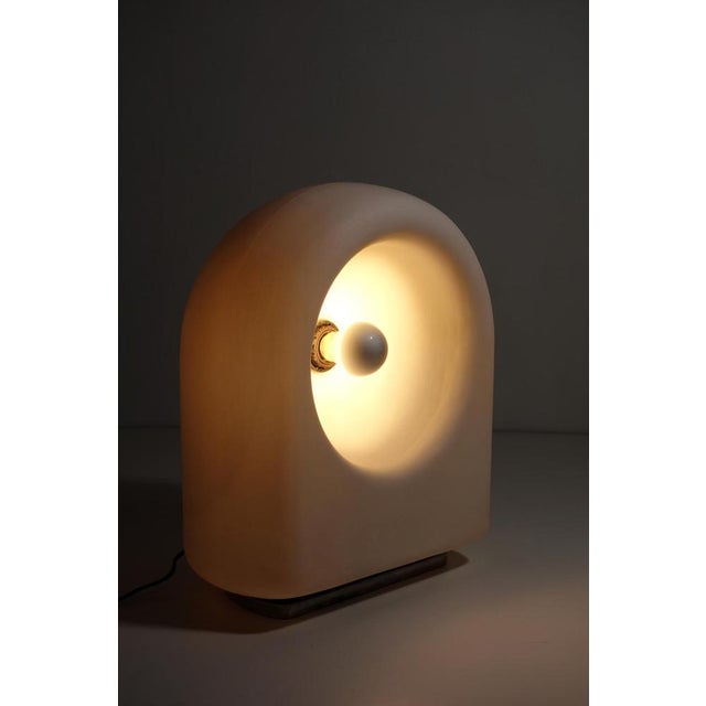 Italian Vela Glass Table Lamp by Claudio Salocchi for Lumeform, 1967 For Sale - Image 6 of 8