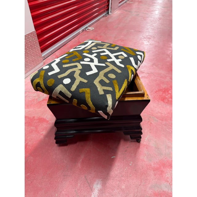 Victorian Late 19th Century American Eastlake Victorian Footstool on Castors For Sale - Image 3 of 12