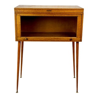 Antique Quartersawn Oak Library Barrister Bookcase Cabinet For Sale