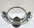 Vintage Baroque Style Case Glass Bowl With Dual Figurative Metal Handles and Stand For Sale - Image 11 of 14