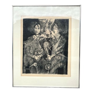 1970s Burt Hasen Etching Hommage a Charles Baudelaire For Sale