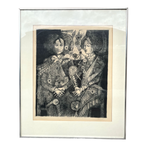 1970s Burt Hasen Etching Hommage a Charles Baudelaire