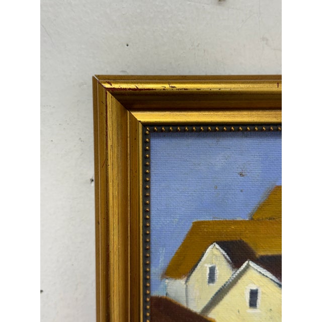 Impressionist Impressionist Painting of White House in Flower Field, Framed For Sale - Image 3 of 12