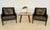 A superb pair of Scandinavian Mid-Century Modern lounge chairs attributed to renowned Norwegian designer Fredrik Kayser,...