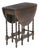 1940s William & Mary Style Turned Walnut Gate-Leg Drop-Leaf Accent Table For Sale