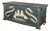 19th Century Dark Green-Blue Painted Maritime Sea Chest / Trunk, Ship John Speark, Rockland Maine For Sale