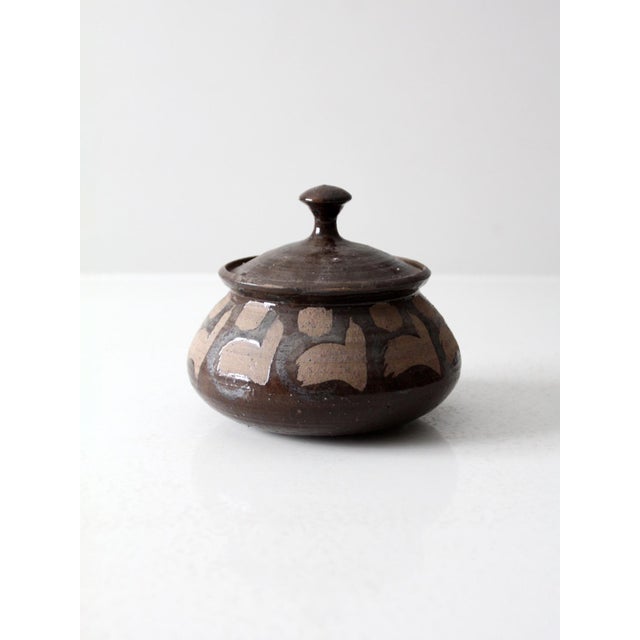 Contemporary Vintage Studio Pottery Jar For Sale - Image 3 of 9