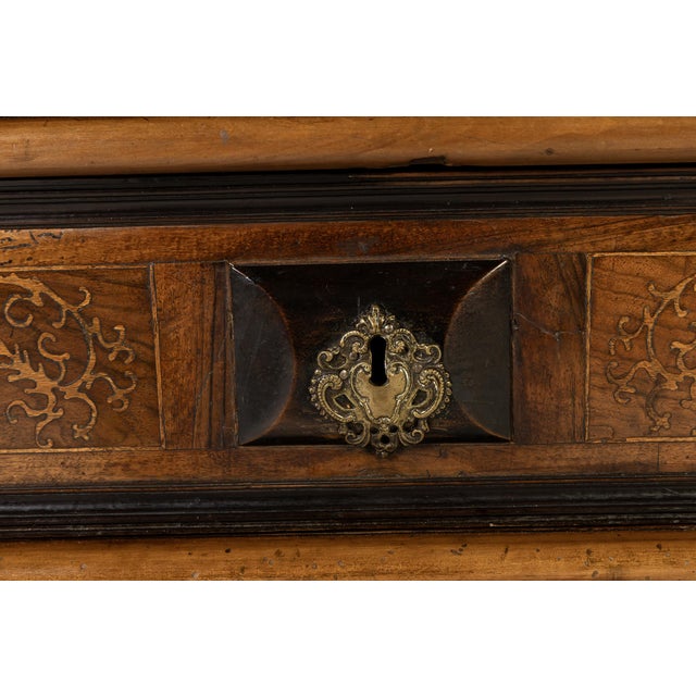 Brown Antique Italian Walnut Chest of Drawers, 1700s For Sale - Image 8 of 9
