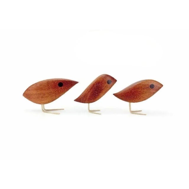 Early 21st Century Danish Modern Mahogany Jacob Hermann Style Birds - Set of 3 For Sale - Image 10 of 10