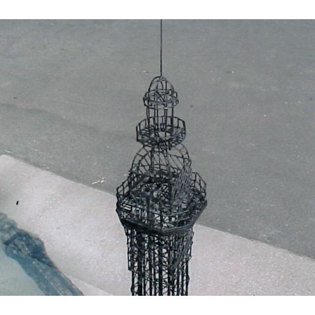 Eiffel Tower Metal Sculpture 9' 8" Tall X 25" Wide Custom Design For Sale - Image 10 of 12