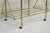 Metal Mid Century Italian Modern 3 Tier Brass & Glass X-Frame Rolling Bar Cart Table For Sale - Image 7 of 12