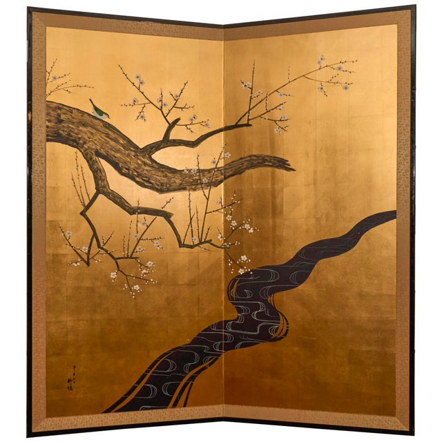 Japanese Two Panel Screen: “Autumn Day in the Year 1931 (Xinwei)” For Sale - Image 10 of 10