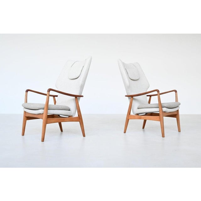 Mid-Century Modern Vintage Dutch Lounge Chairs by A. Madsen and H. Schubell Kirsten, 1960, Set of 2 For Sale - Image 3 of 18
