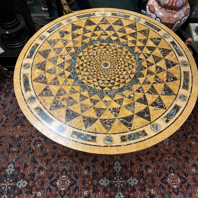 Late 20th Century Late 20th Century Large Specimen Marble Center Table For Sale - Image 5 of 13