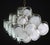 1970s Large 36 Murano Glass White Disch Chandelier by Vistosi For Sale - Image 12 of 13