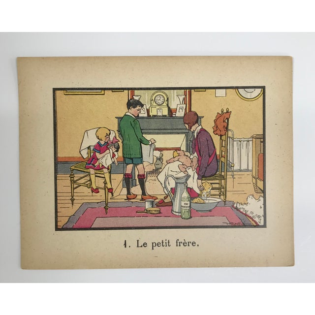This illustration is representative of a genre widely used in early French educational publishing, particularly in primary...