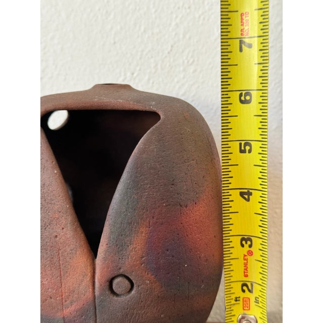 Vintage Signed Jerry Lee Organic Minimalist Raku Vase or Object For Sale - Image 9 of 9