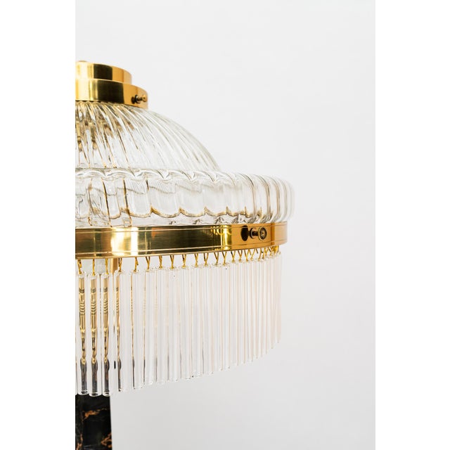 Large Marble Table Lamp with Glass Shade, Vienna, 1920s For Sale - Image 11 of 18