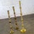 Mid 20th Century 20th Century Moroccan Bohemian & Boho Chic Style Set of 3 Tiered Turned Brass Floor Candlesticks For Sale - Image 5 of 18