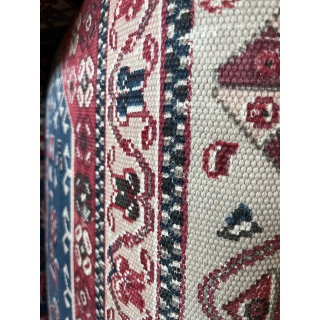 Red Anthropologie Kilim Style Sofa For Sale - Image 8 of 10