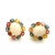 Not Yet Made - Made To Order Bochic “Orient” Red Ruby & Blue White Opal Earrings Set 18K Gold & Silver - 2 Pieces For Sale - Image 5 of 10