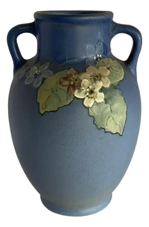 Antique Arts & Crafts Hand-Painted Art Pottery Vase by Weller Pottery