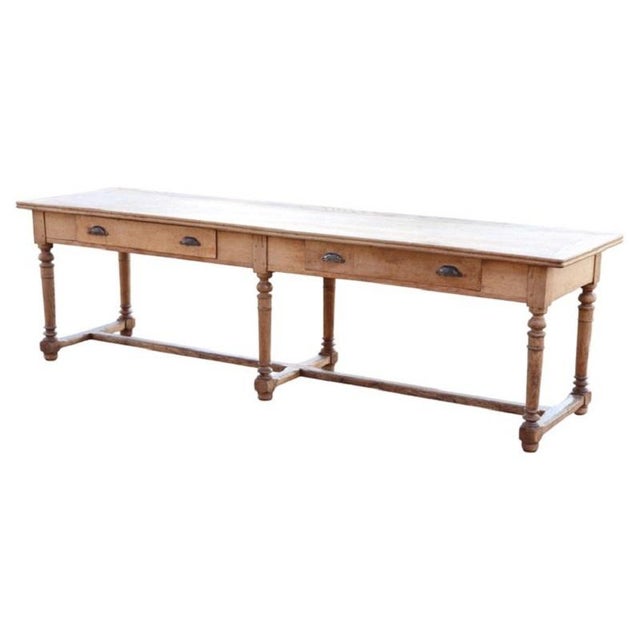 Long Early 20th Century Rustic Dining Table in Oak Wood For Sale - Image 12 of 12