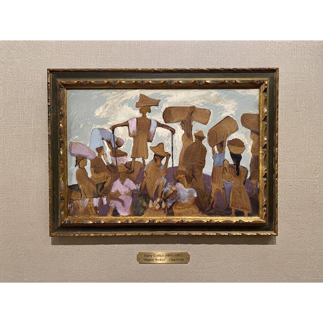 American Harry Gottlieb (1895–1992) Mid-Century Social Realist Gouache Painting, "Migrant Workers" For Sale - Image 3 of 7