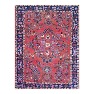 1920s Old Lilihan Design Persian Area Rug - 9'0" X 12'0"