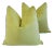 Custom Tailored Apple Green Velvet Pillows 24" Square - Pair For Sale